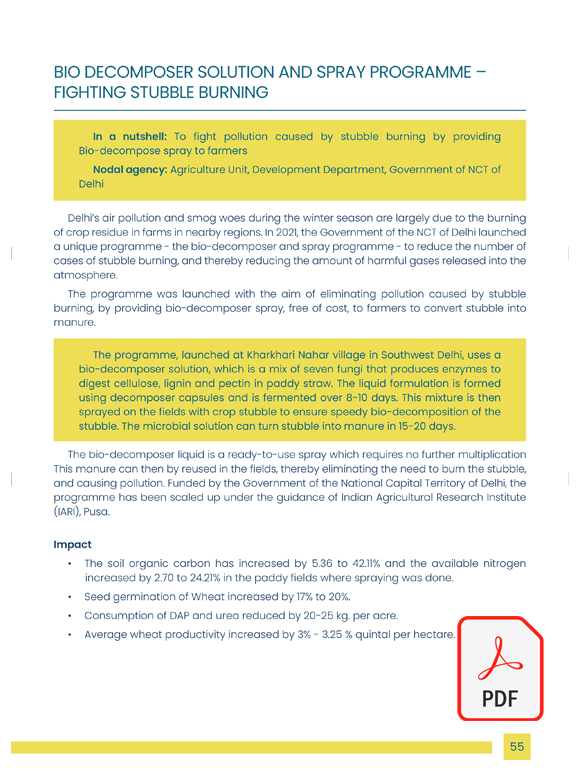 ENVIRONMENT_DELHI_AGRICULTURE-UNIT_BIODECOMPOSER-SOLUTION