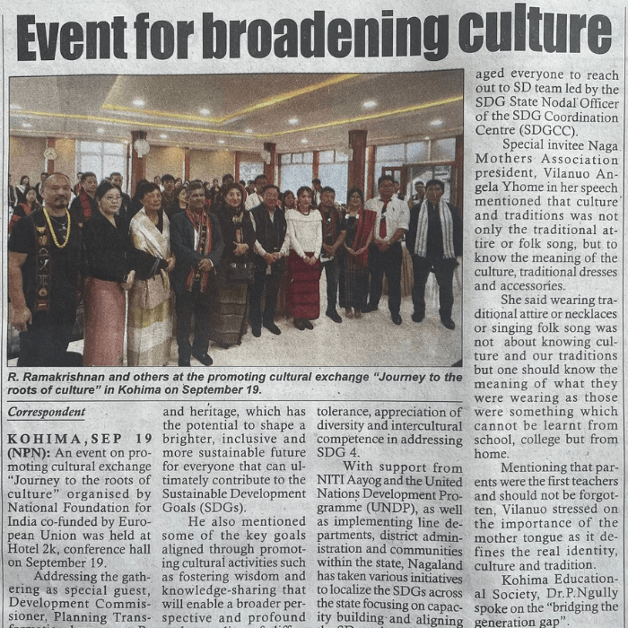 Promoting cultural activities ultimately contributes to SDGs, R Ramakrishnan says at NFI’s culture exchange program